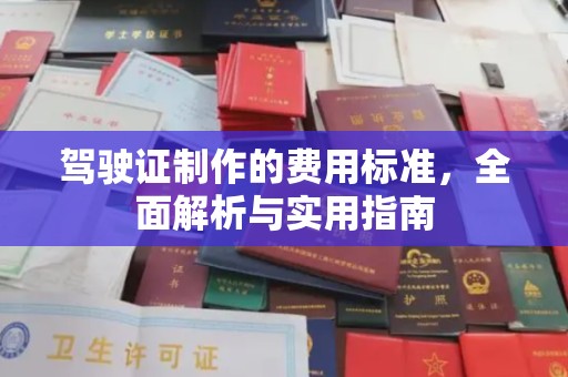 永宁驾驶证制作的费用标准，全面解析与实用指南