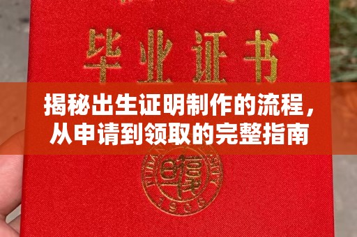 永宁揭秘出生证明制作的流程，从申请到领取的完整指南
